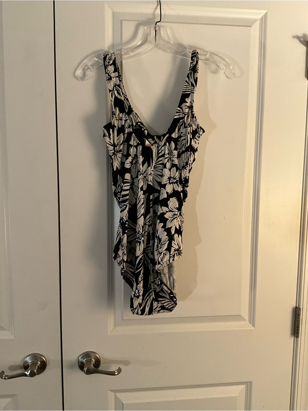 Tropical Escape Black & White Floral One-Piece Swimsuit